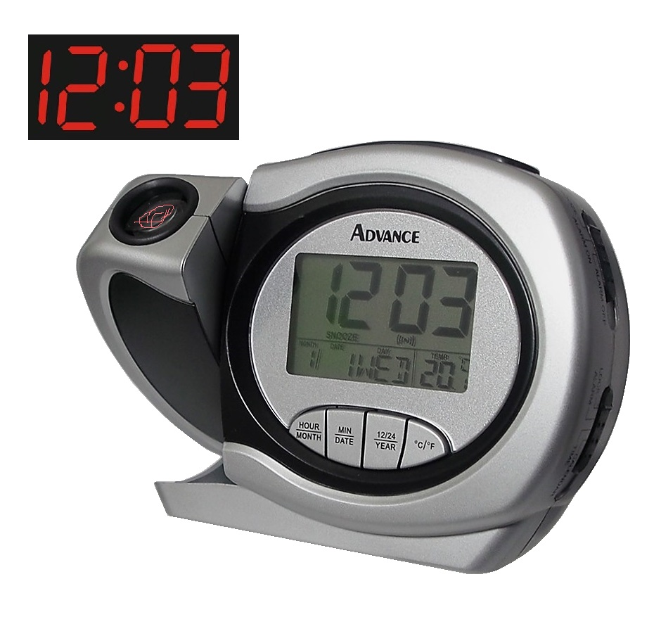 Maddison - Battery operated LCD projection clock
