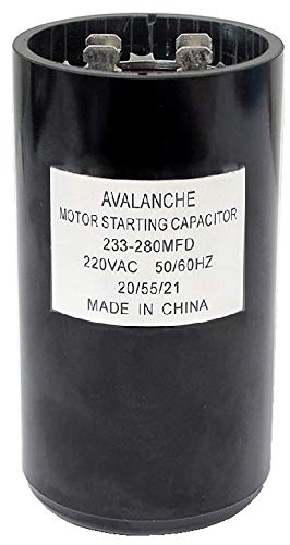 Condensateur pour moteur 220 VAC, 233-280 uF