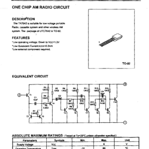 Circuit intégré (IC) TA7624 à 16 contacts