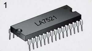 Circuit intégré (IC) LA7521 à 30 contacts
