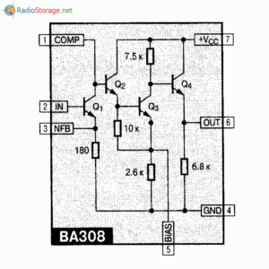 Circuit intégré (IC) BA308 à 7 contacts