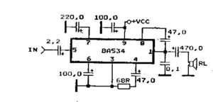 Circuit intégré (IC) BA546 à 9 contacts