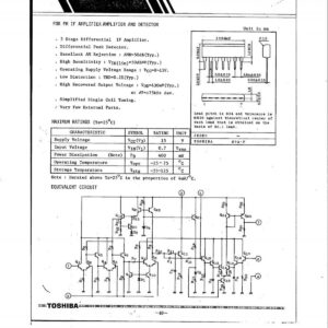 Circuit intégré (IC) TA7130 à 7 contacts