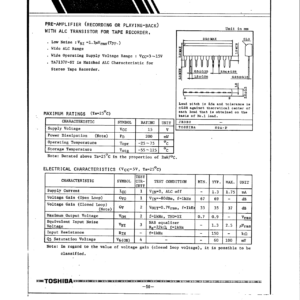 Circuit intégré (IC) TA7133 à 7 contacts