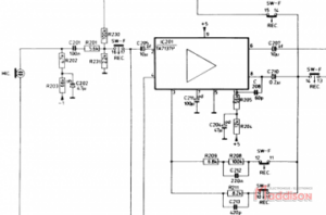 Circuit intégré (IC) TA7136 à 7 contacts