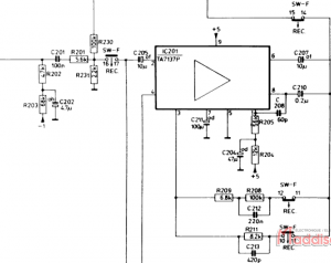 Circuit intégré (IC) TA7136 à 7 contacts