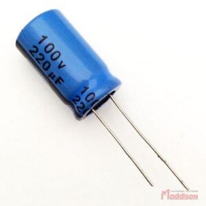 Condensateur polarisé 220 µF à 100 VDC 85°C