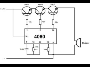 Circuit intégré (IC) 4060 à 16 contacts