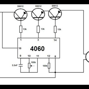 Circuit intégré (IC) 4060 à 16 contacts
