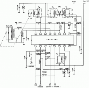 Circuit intégré (IC) TA7614 à 16 contacts