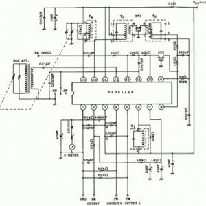 Circuit intégré (IC) TA7614 à 16 contacts