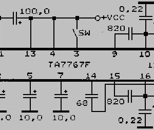 Circuit intégré (IC) TA7619 à 16 contacts