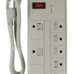 Multiprise électrique à 8 prises 3 pieds de fil
