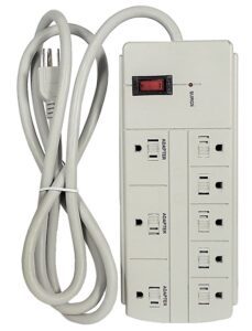 Multiprise électrique à 8 prises 6 pieds de fil