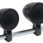Haut-parleur marin montage sur rail noir de 6,5''