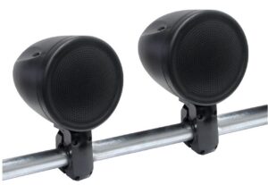 Haut-parleur marin montage sur rail noir de 6,5''