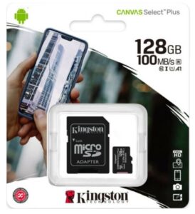 Carte mémoire Micro SD Kinsgton 128 GB
