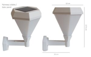Lampe solaire murale aux DELs imitation flamme – Image 2