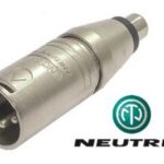Adaptateur Neutrik XLR 3 mâle à RCA femelle
