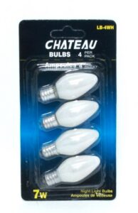 Ampoule incandescente 120 volts , 7 watts pour veilleuse