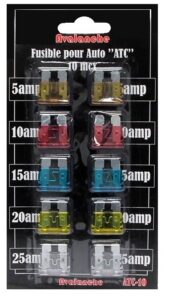 Paquet de 10 fusibles ATC pour automobile