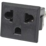Fiche AC femelle châssis à 3 contacts 220V