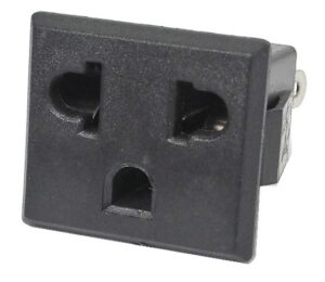 Fiche AC femelle châssis à 3 contacts 220V