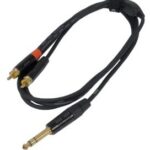 Câble Digiflex 6.3 mm mâle stéréo à 2 X RCA - 6'