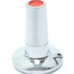 Bouton de potentiomètre en plastique chromé