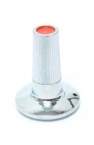 Bouton de potentiomètre en plastique chromé