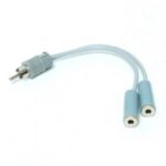 Câble "Y" RCA mâle à 2 fiches 3.5 mm femelle