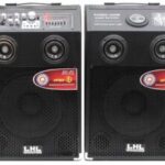 Paire de haut-parleurs amplifiés 10" avec laser