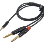 Câble Digiflex 3.5mm  stéréo à 2 x 6.3mm mono - 3'