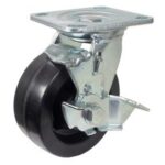 Roulette pivotante avec frein - 125 mm (5'')
