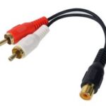 Câble diviseur fiches RCA femelle à 2 mâles - 6 po