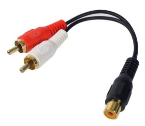 Câble diviseur fiches RCA femelle à 2 mâles - 6 po