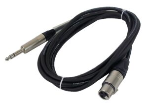 Câble Digiflex 1/4" mâle stéréo à XLR fem. - 10'
