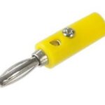CONNECTEUR BANANE MÂLE JAUNE