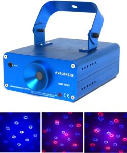 Laser de couleur rouge et bleu avec motifs passant du bleu au rouge et couleurs mixtes – Image 2