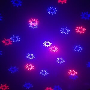 Laser de couleur rouge et bleu avec motifs passant du bleu au rouge et couleurs mixtes – Image 4