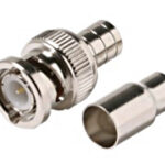 CONNECTEUR BNC MÂLE AVEC BAQUE À SERTIR POUR RG-58
