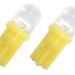 Lumière au del jaune T10 12v 2 mcx