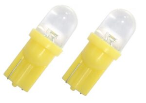 Lumière au del jaune T10 12v 2 mcx
