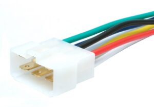 Prise mâle 6 contacts 0.250" avec fil de 15 cm