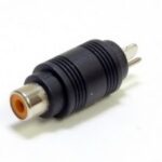 Adaptateur 2 contacts DIN À RCA femelle.
