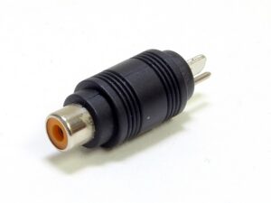 Adaptateur 2 contacts DIN À RCA femelle.