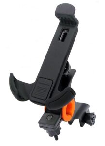 Support universel pour GPS, cellulaire et lampe de poche s’aggripant à une poignée de vélo. – Image 4