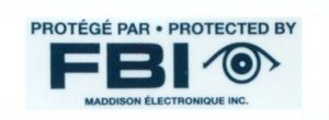 Autocollant "Protégé par FBI" pour fenêtres