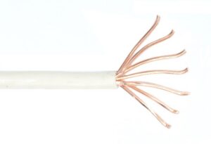 Fil 1 conducteur 10 AWG multibrins blanc