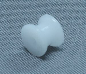 Poulie en plastique blanc 6.5 X 5.0 X1.9 mm
